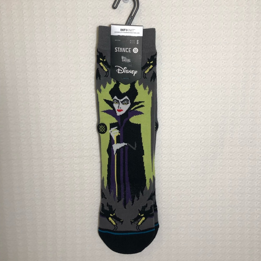 Disney Maleficent Socks Size 5-7.5